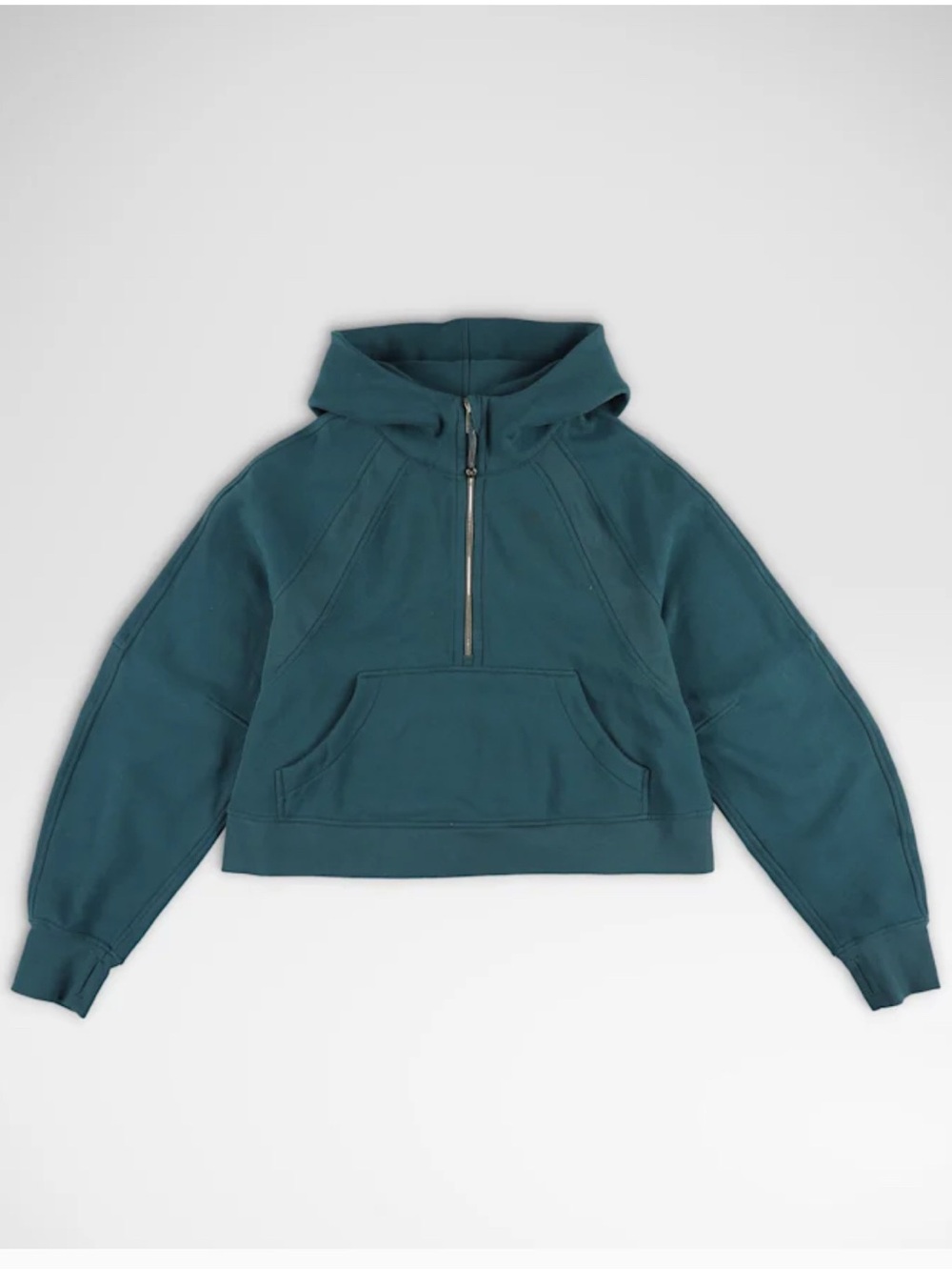 Lululemon Teal Half-Zip Hooded Women's Sweater